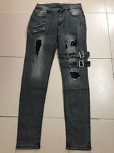 RETRO Moto Biker Straight Elastic Jeans Streetwear Y2K - Swefashionstore