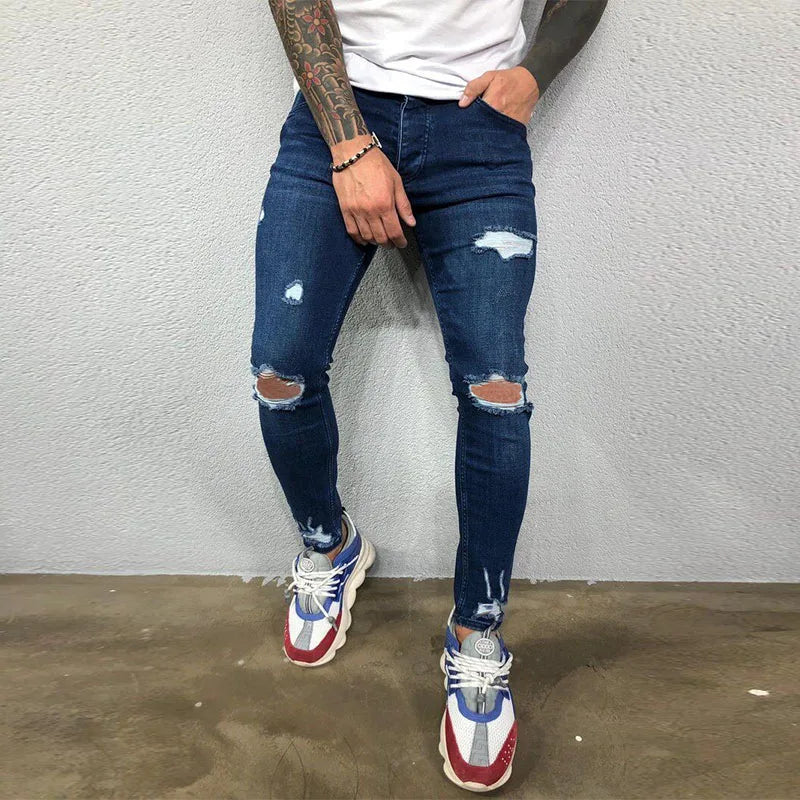 BESTSELLER White Embroidery Skinny RIPPED Jeans - Swefashionstore