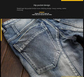 High Quality DENIM Jeans RETRO Straight Biker Design - Swefashionstore