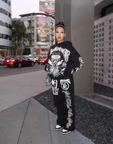 Harajuku Letter Print Loose Sweatshirt Hoodie, Long Sleeve, Pocket, Y2K Hip Hop Punk Style, Unisex Streetwear - Swefashionstore