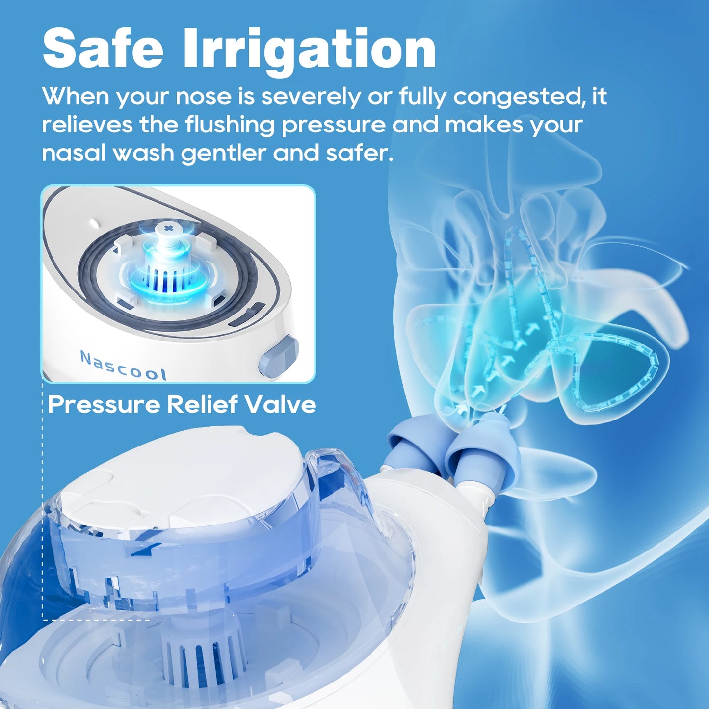 Electric Nasal Irrigation System with 50 SaltPods