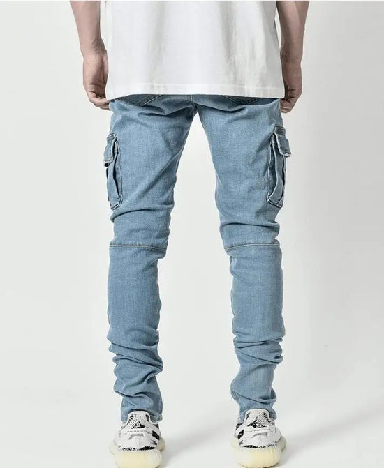 PENCIL Denim Cargo Solid Ankle Length SLIMFIT Jeans - Swefashionstore