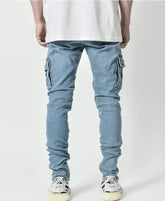 PENCIL Denim Cargo Solid Ankle Length SLIMFIT Jeans - Swefashionstore