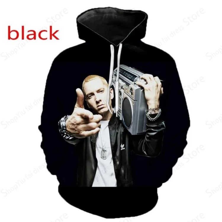 New Eminem 3d Printed-Graphic Hoodie Rock Tracksuit - Swefashionstore