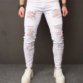 STREET Holes Skinny Stylish Stretch Slim JEANS - Swefashionstore