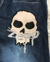 Retro Y2k Pants Hip Hop Skull Pattern Streetwear - Swefashionstore