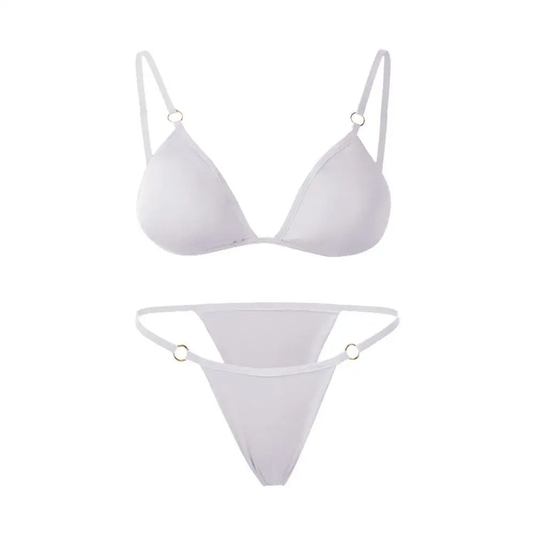 Buckle Sling Backless Two Piece Bikini Set - Swefashionstore