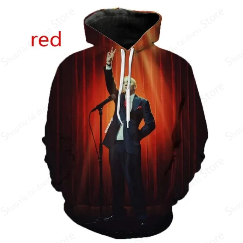 Neuer Eminem-Hoodie mit 3D-Grafikdruck, Rock-Trainingsanzug