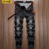 High Quality DENIM Jeans RETRO Straight Biker Design - Swefashionstore