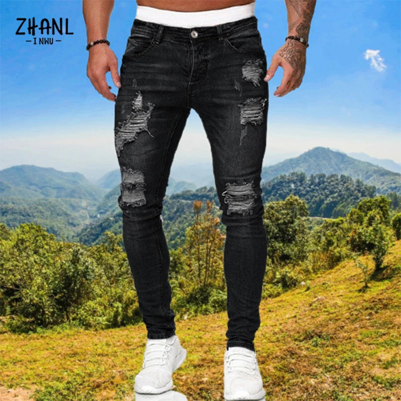 Zerrissene Jeans für Herren STREETWEAR