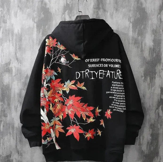HOODED Bestickte HARAJUKU Sweatshirts für Herren