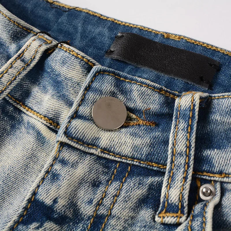 Trendyamiri European STYLE Jeans EINZIGARTIGES Design Slim Fit