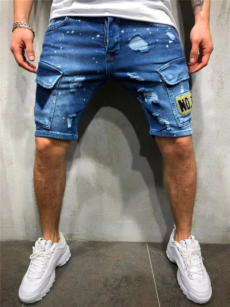 SOMMER Zerrissene Shorts Jeans Männer Hip-Hop DENIM Hosen