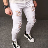 STREET Holes Skinny Stylish Stretch Slim JEANS - Swefashionstore