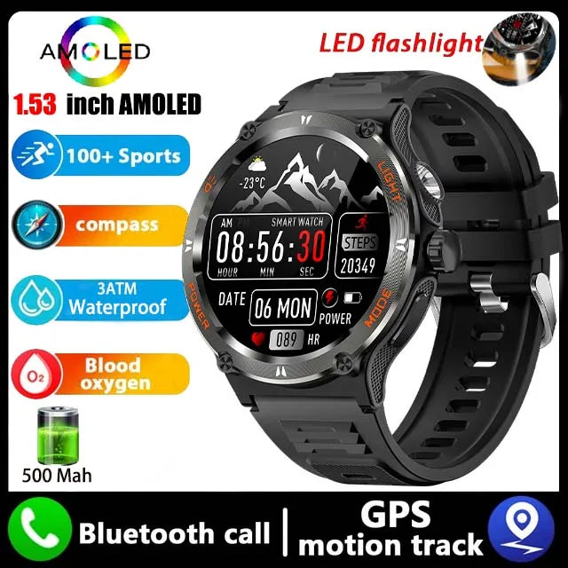 New Rugged Military Smart Watch - Swefashionstore