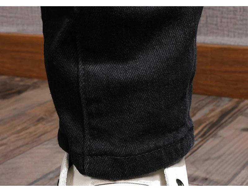 Streetwear Fashion Men Jeans Ripped Stretch Elastic Slim Fit - Swefashionstore