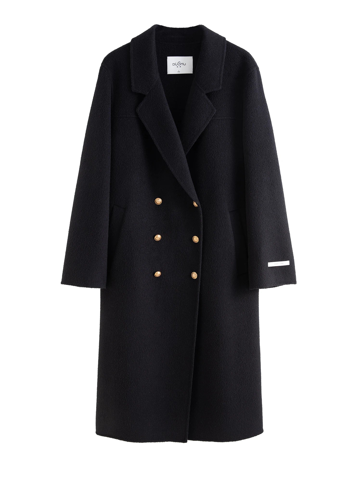 DUSHU 100% Wool Coat 2025 Winter Vintage Wool Coat - Swefashionstore