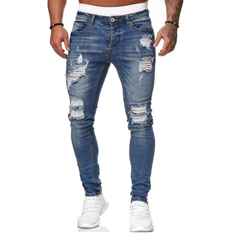BEST SELLER White Embroidery Skinny Ripped Jeans