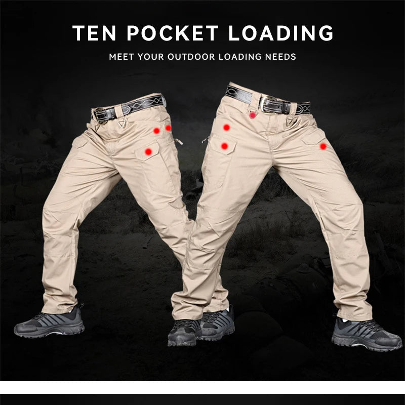 New Mens Tactical Pants Multiple Pocket Elasticity Military Urban Commuter Tacitcal Trousers Men Waterproof Cargo Pant 6XL - Swefashionstore