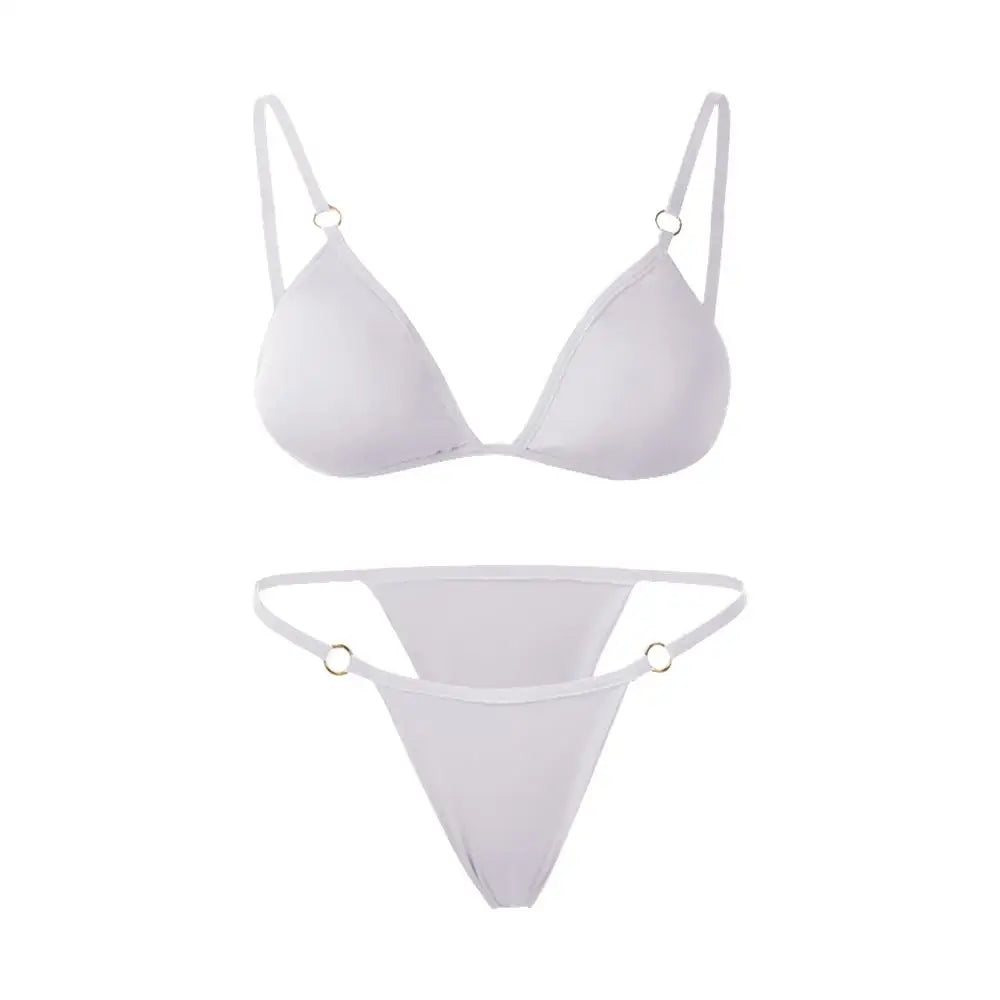 Buckle Sling Backless Two Piece Bikini Set - Swefashionstore