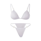 Buckle Sling Backless Two Piece Bikini Set - Swefashionstore