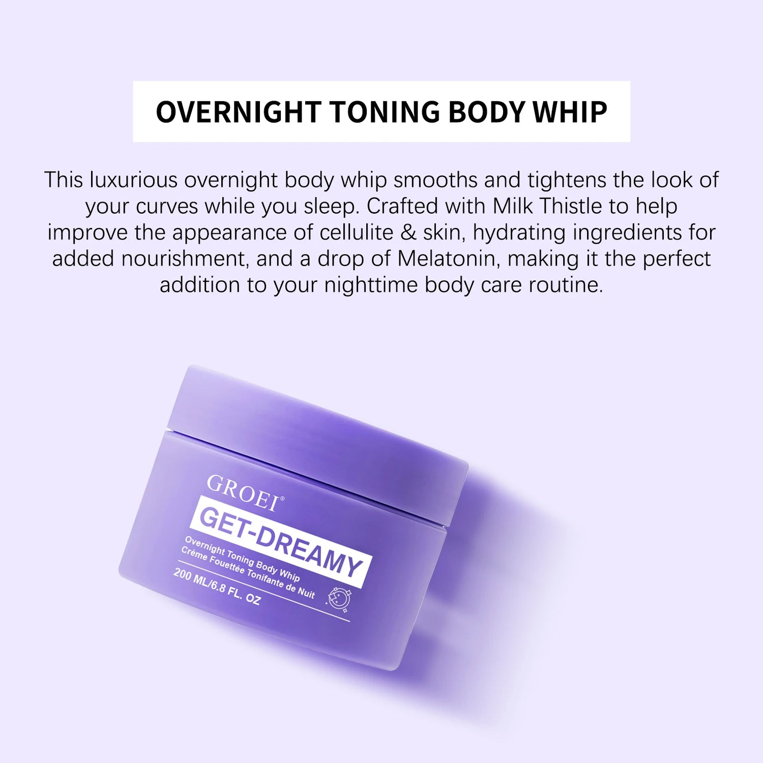 200ML Overnight Toning Whip Get, Dreamy Overnight Toning Body,Firming Deep Hydration Smooths & Brightens For Loose Skin Gift - Swefashionstore
