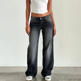 Women Y2K Wide Leg Denim Pants - Swefashionstore