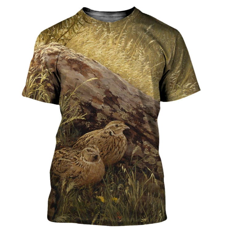 Camouflage Hunting Animals Quail 3D Print - Swefashionstore