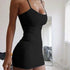 LIVA GIRL SUMMER Spaghetti Solid Strap MINI DRESS - Swefashionstore