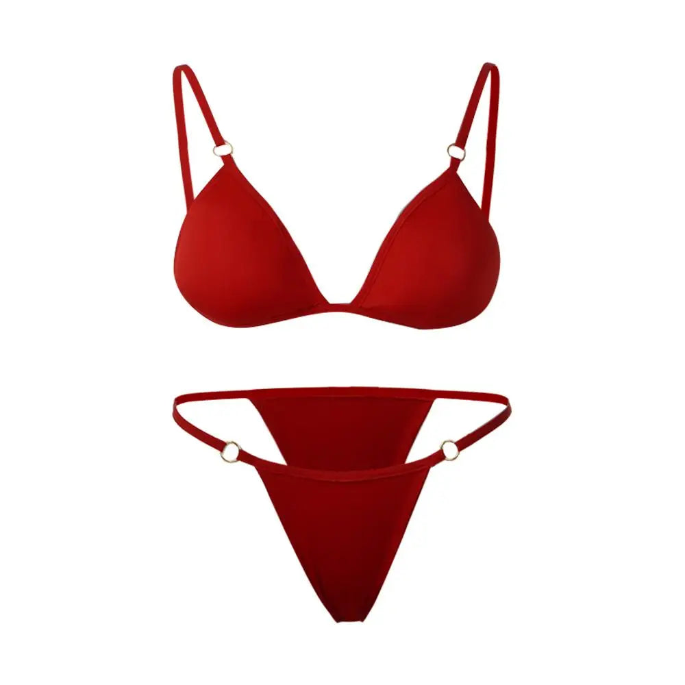 Buckle Sling Backless Two Piece Bikini Set - Swefashionstore