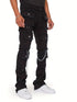 STRAIGHT Pants Mid Waist Denim PATCHWORK Zipper Fly Cargo Jeans - Swefashionstore