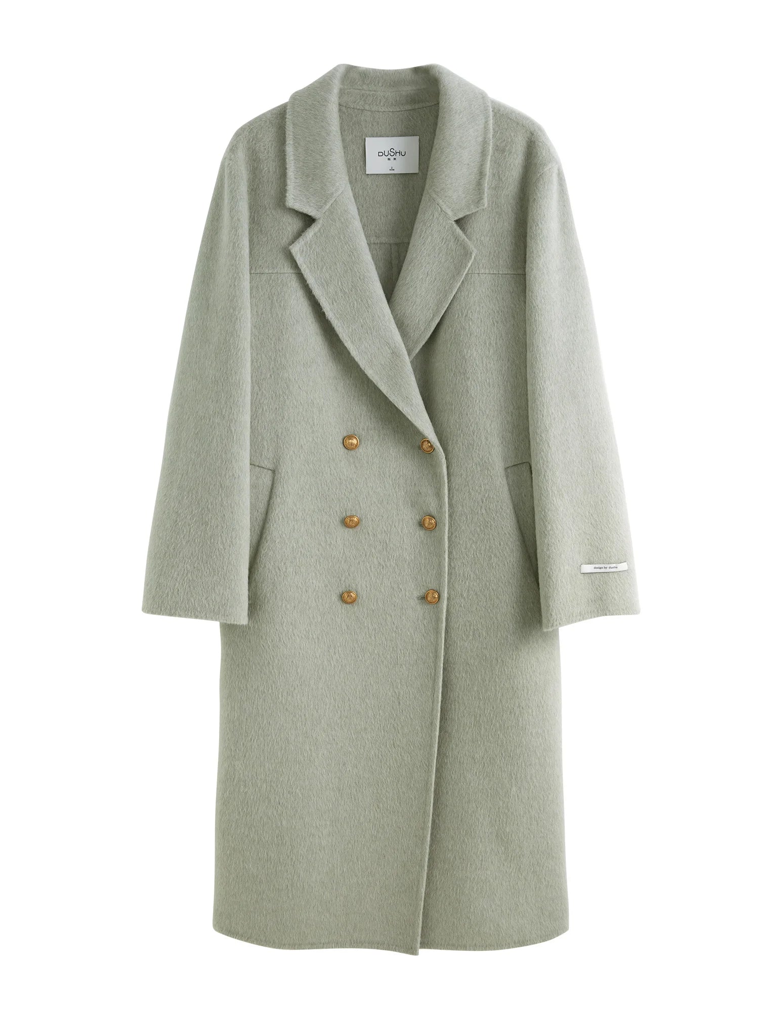 DUSHU 100% Wool Coat 2025 Winter Vintage Wool Coat - Swefashionstore