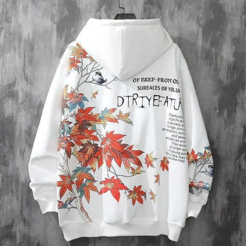 HOODED Embroidered HARAJUKU Sweatshirts for Men - Swefashionstore