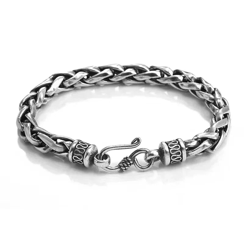 Stainless Steel Double Wolf Head Bracelet - Swefashionstore