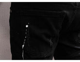 Streetwear Fashion Men Jeans Ripped Stretch Elastic Slim Fit - Swefashionstore