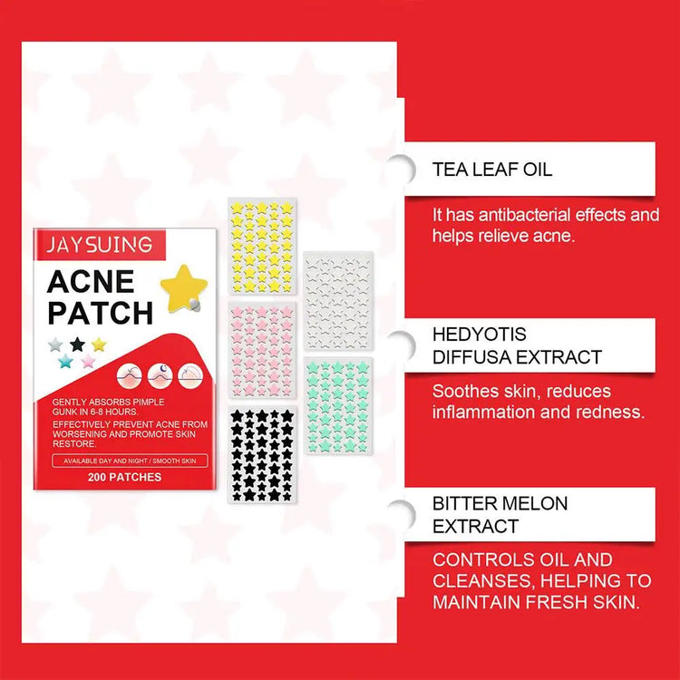 JAYSUING 200pcs Star PE Pimple ACNE Patch - Swefashionstore