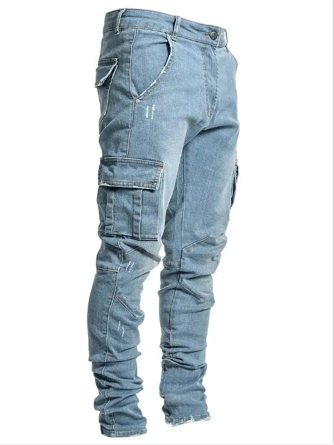 PENCIL Denim Cargo Solid Ankle Length SLIMFIT Jeans - Swefashionstore