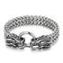 Stainless Steel Double Wolf Head Bracelet - Swefashionstore