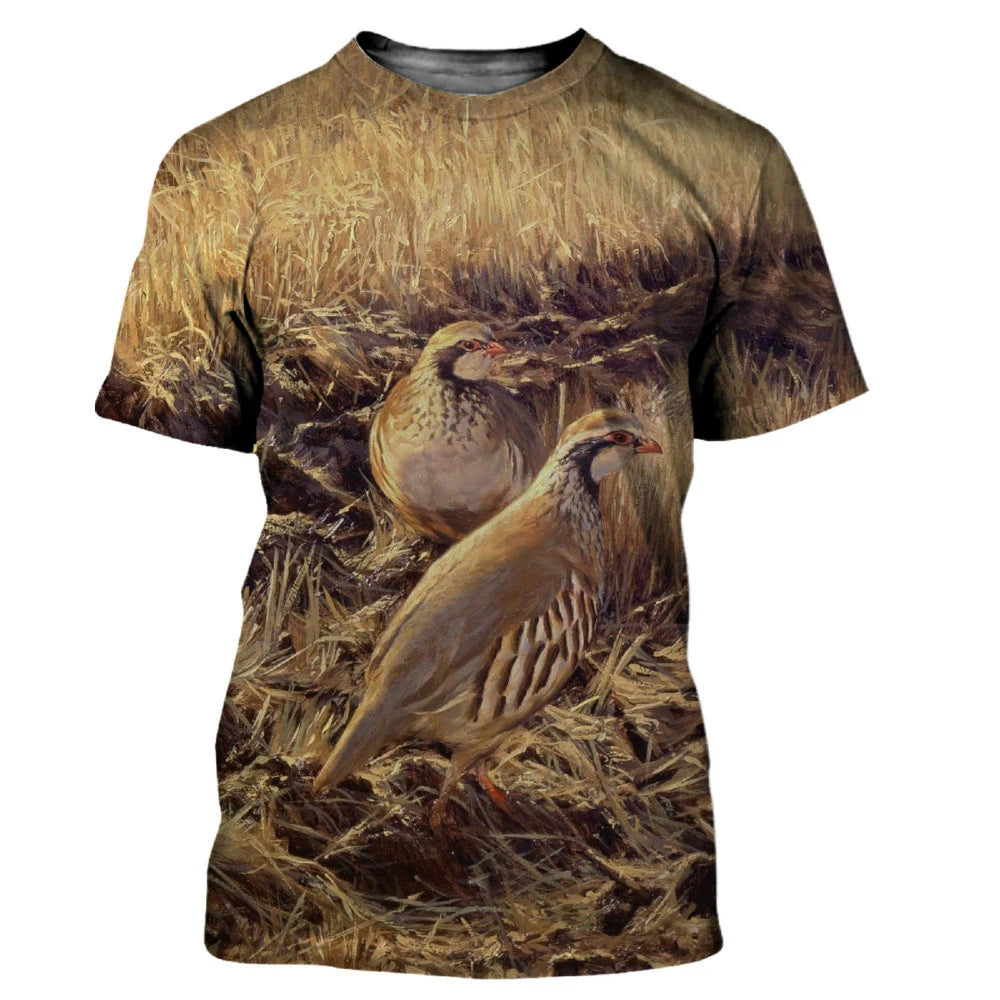 Camouflage Hunting Animals Quail 3D Print - Swefashionstore