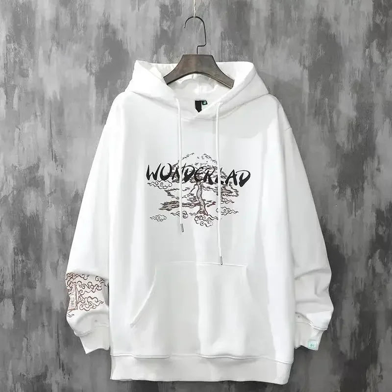 HOODED Embroidered HARAJUKU Sweatshirts for Men - Swefashionstore