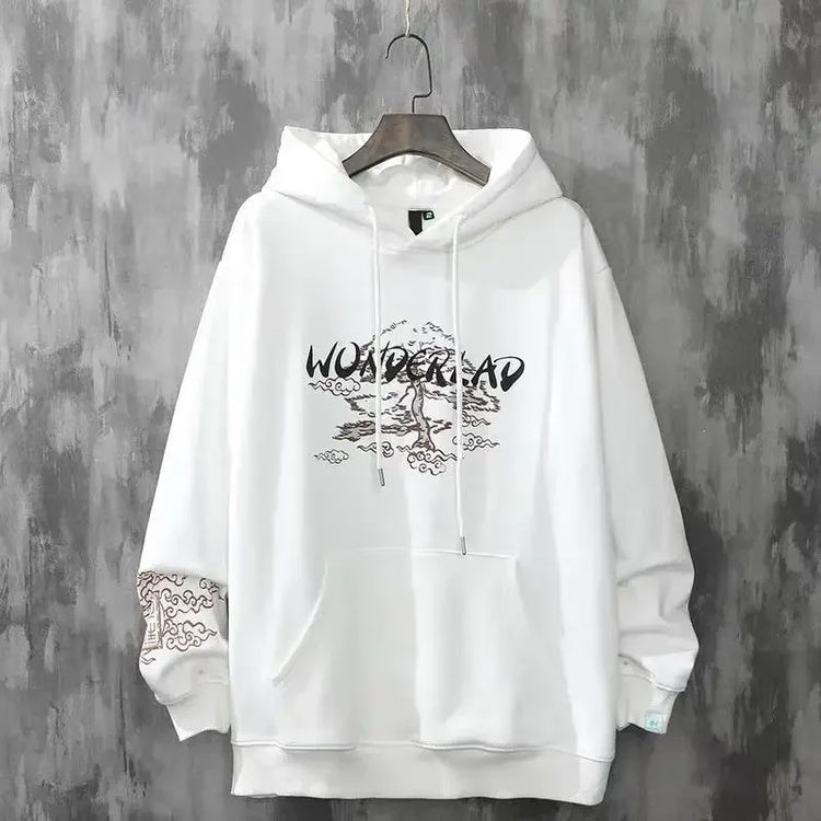 HOODED Embroidered HARAJUKU Sweatshirts for Men - Swefashionstore