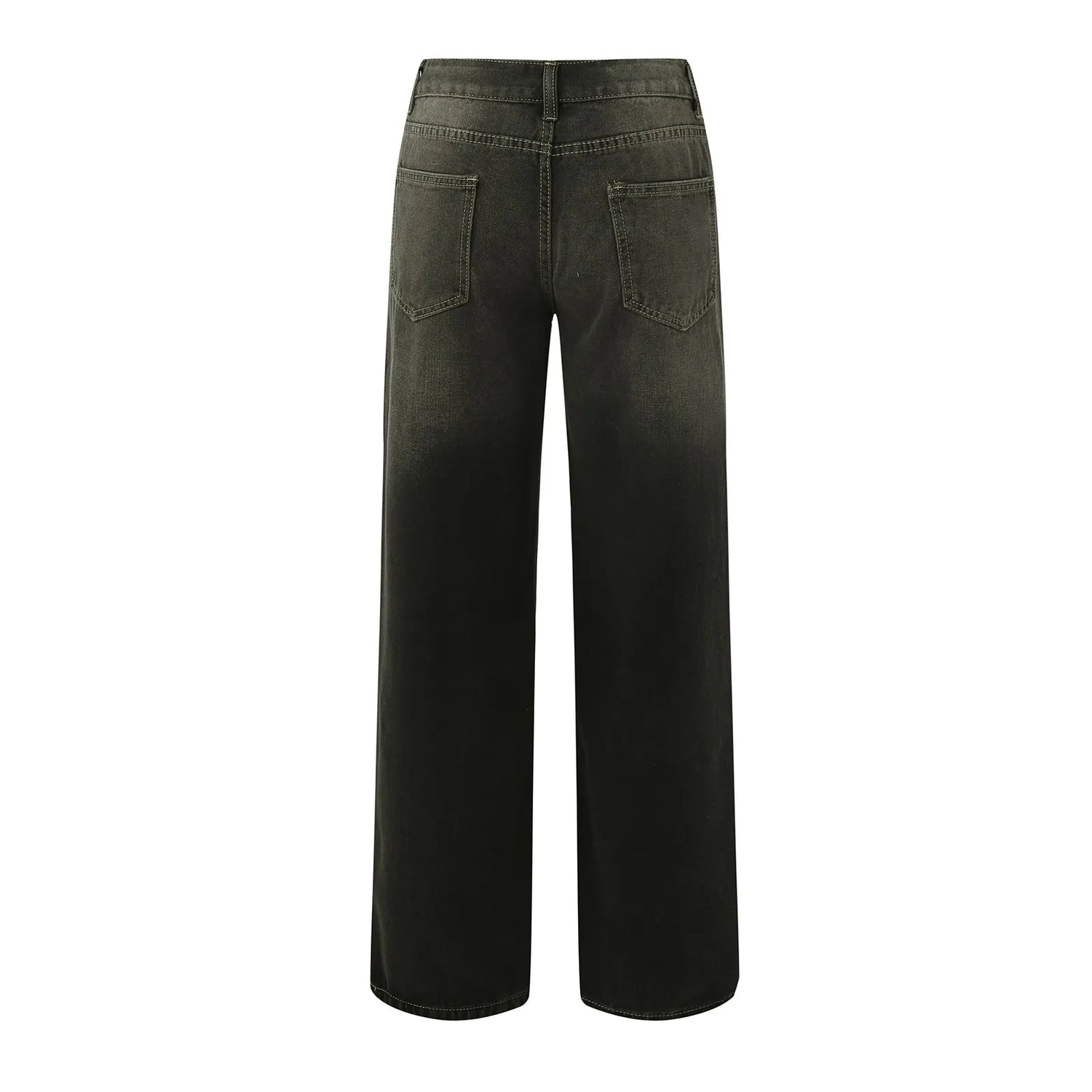 Retro Black Women Jeans Y2k Five Pockets Loose fit - Swefashionstore