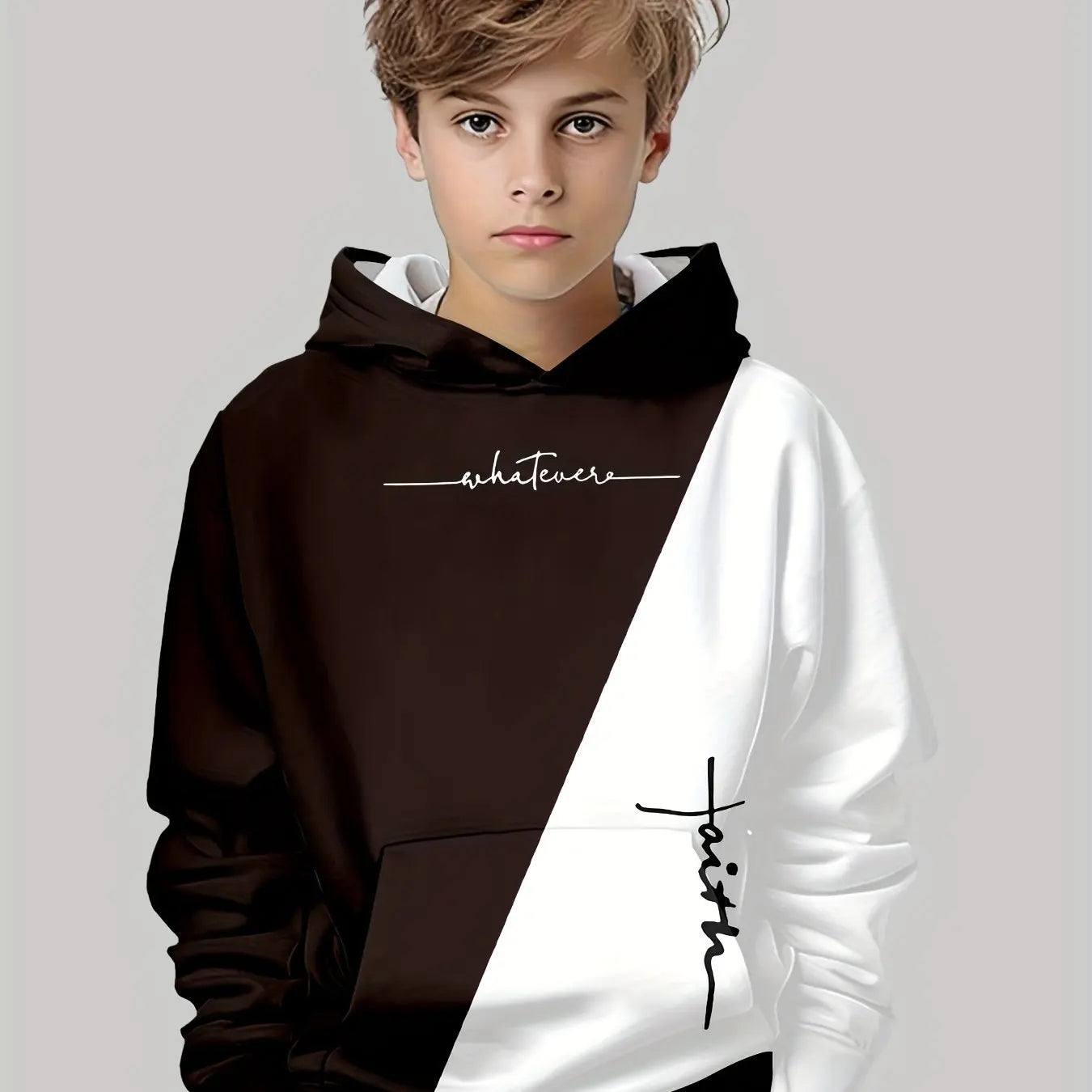 Kids Clothes Boys And Girls Hoodies Long-Sleeve 3D Letter Print
