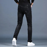Black Slim Fit Jeans for Men Brand Jeans - Swefashionstore