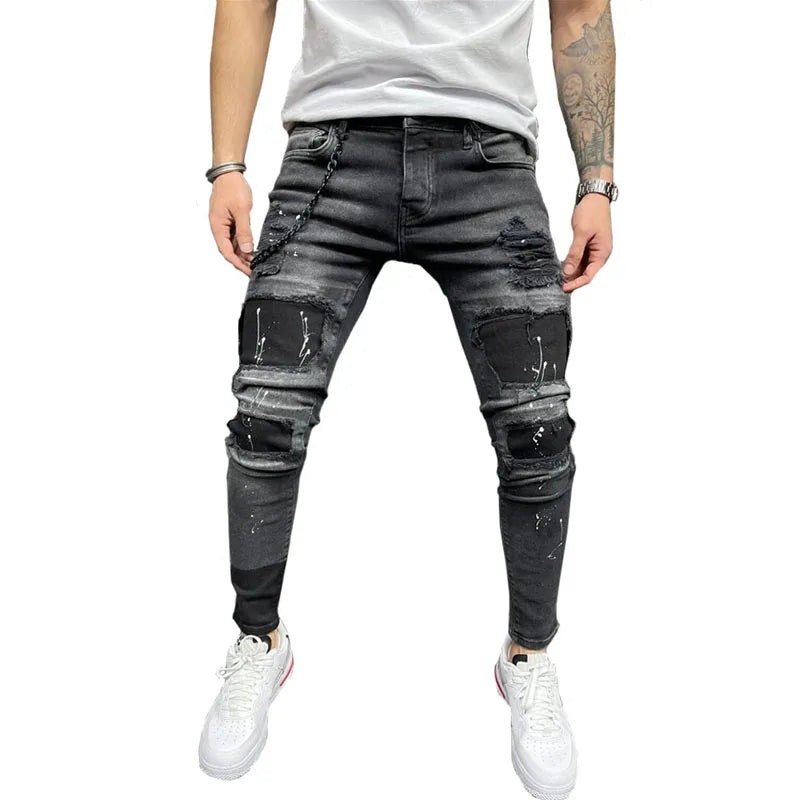 Zerrissene Jeans für Herren STREETWEAR