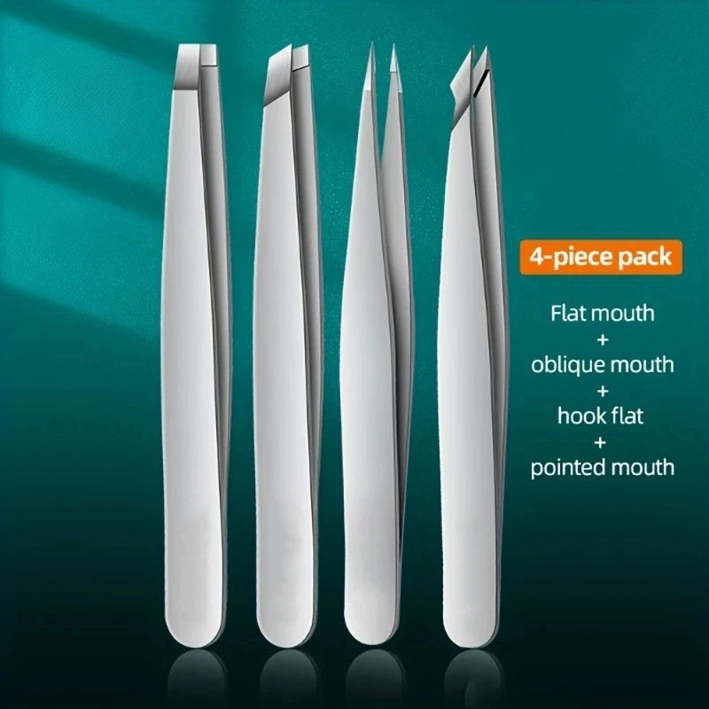 4 Piece Set Professional Tweezers