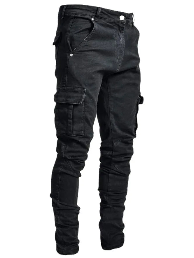 PENCIL Denim Cargo Solid Ankle Length SLIMFIT Jeans - Swefashionstore