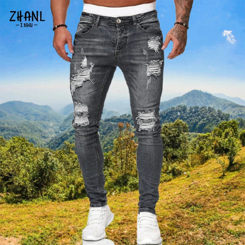 Zerrissene Jeans für Herren STREETWEAR