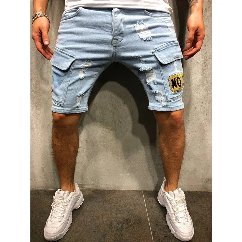 SOMMER Zerrissene Shorts Jeans Männer Hip-Hop DENIM Hosen