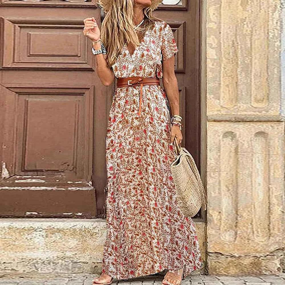 Long Bohemian Beach Dress for Women - 2025 Summer Style - Swefashionstore